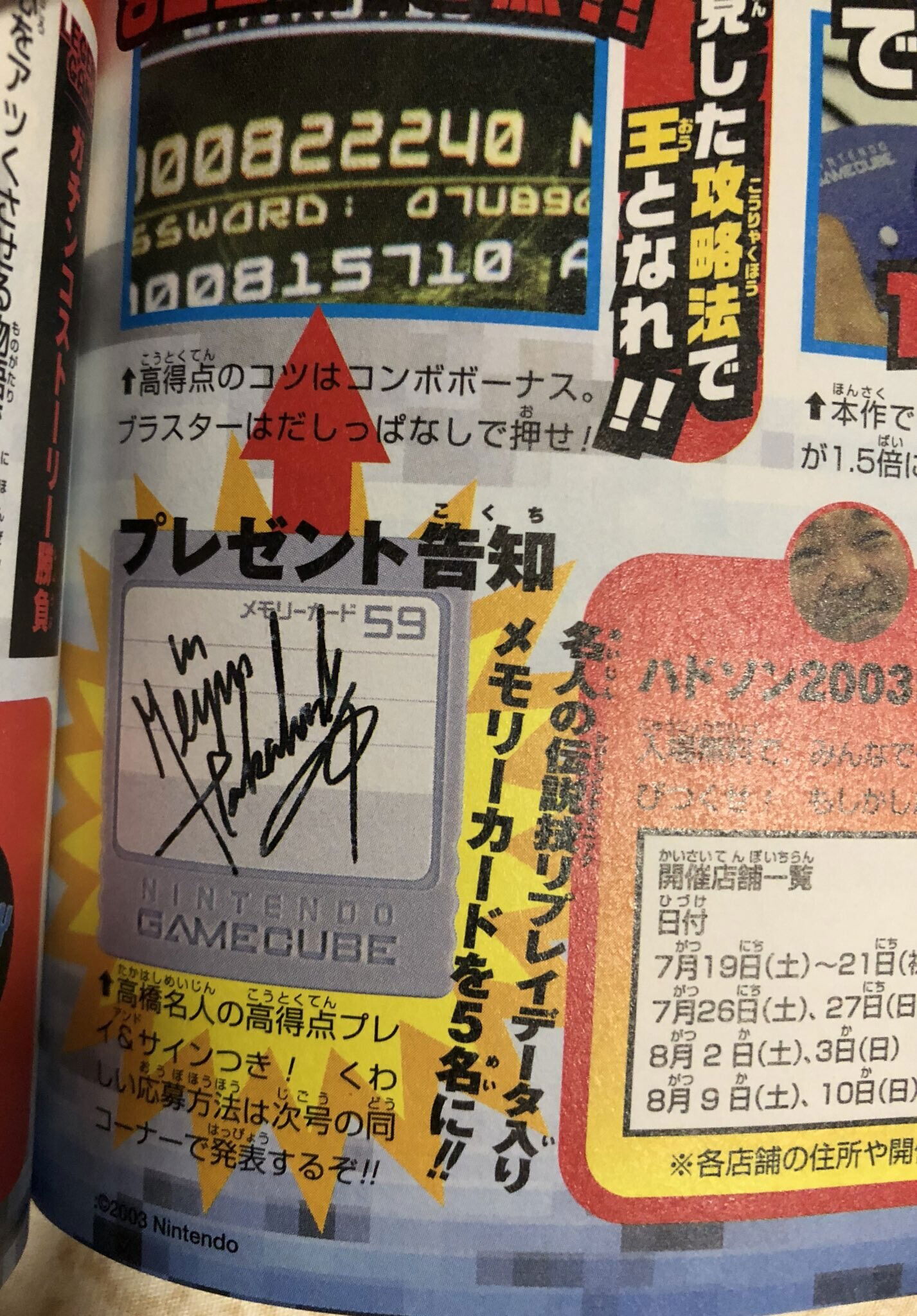 Takahasi Meijin Memory Card