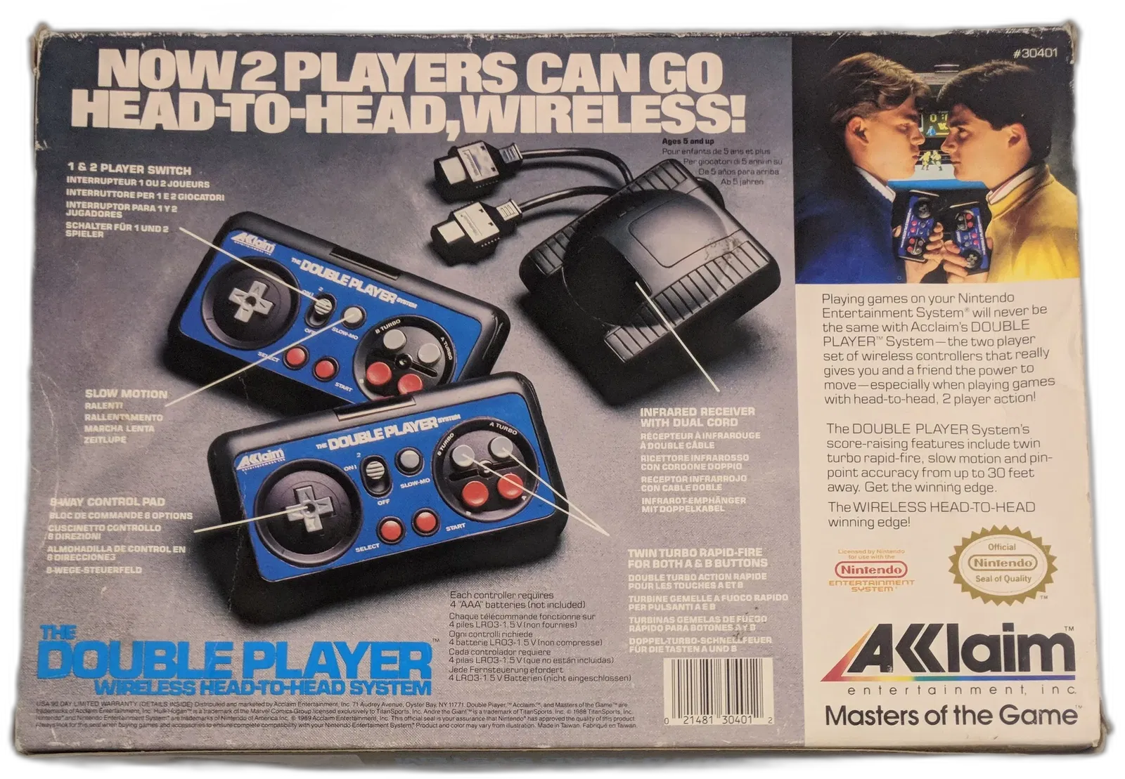 Acclaim NES Double Player Controller