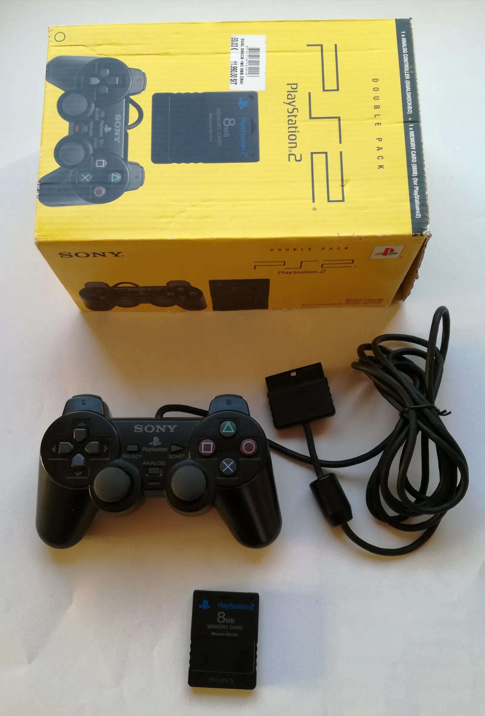 Sony PlayStation 2 Dualshock 2 + 8MB Memory Card Bundle