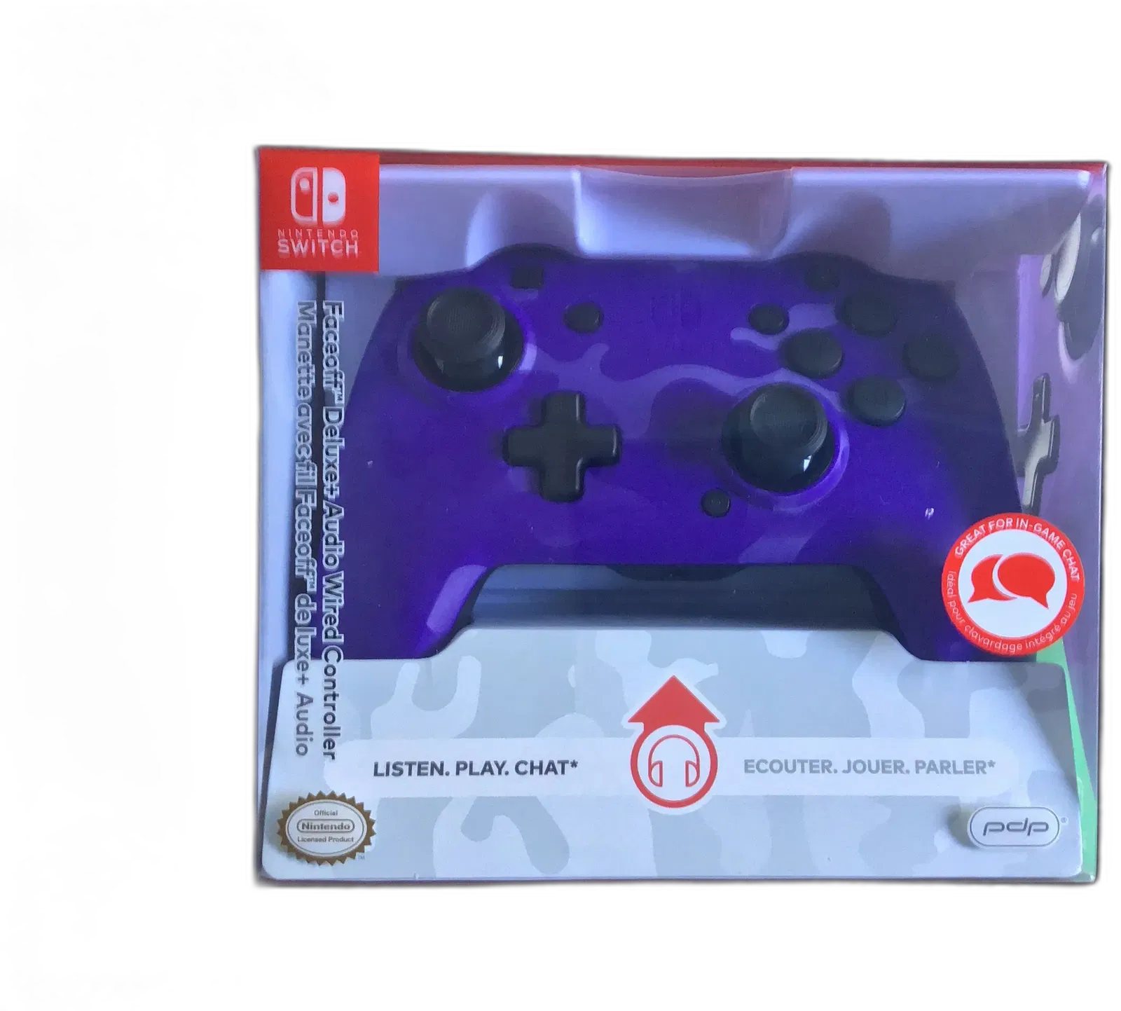 PDP Switch Purple Camo Controller