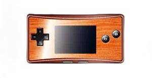 Nintendo Game Boy Micro Orange Wood Style Faceplate