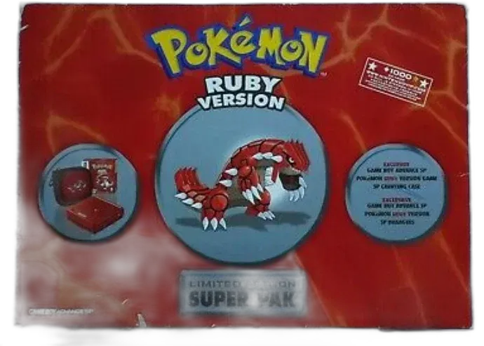 Nintendo Game Boy Advance SP Groudon Super Pack