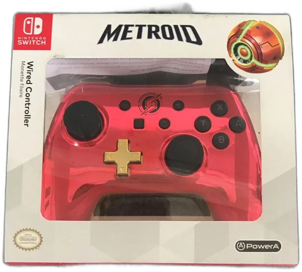 Power A Switch Metroid Chrome Controller
