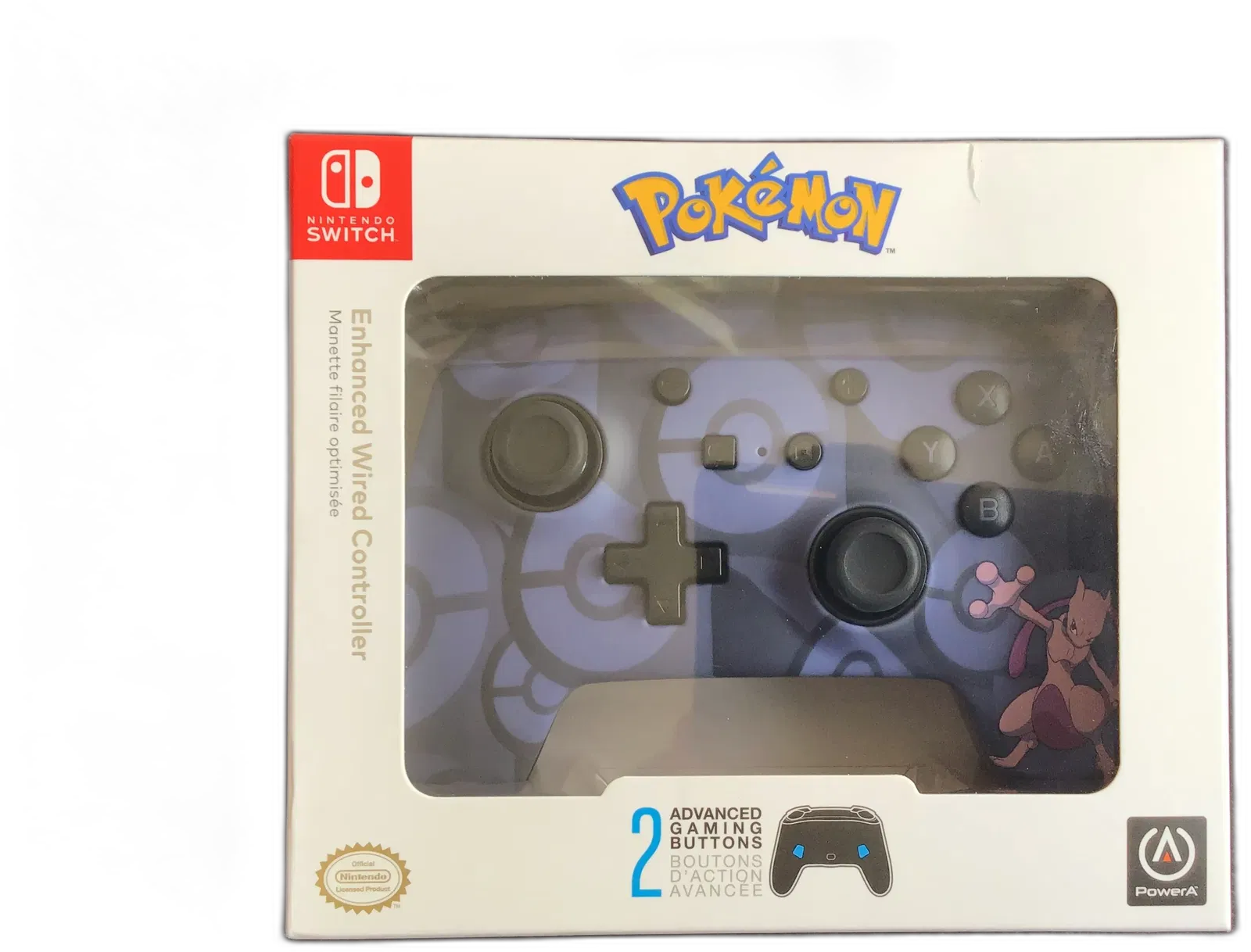 Power A Switch Mewtwo Enhanced Wired Controller