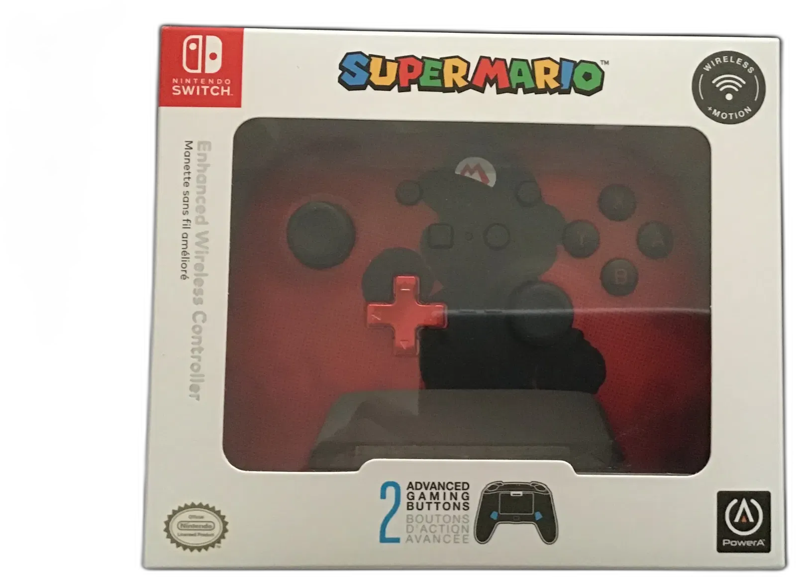 Power A Switch Mario Red/Black Enhanced Wireless Controller