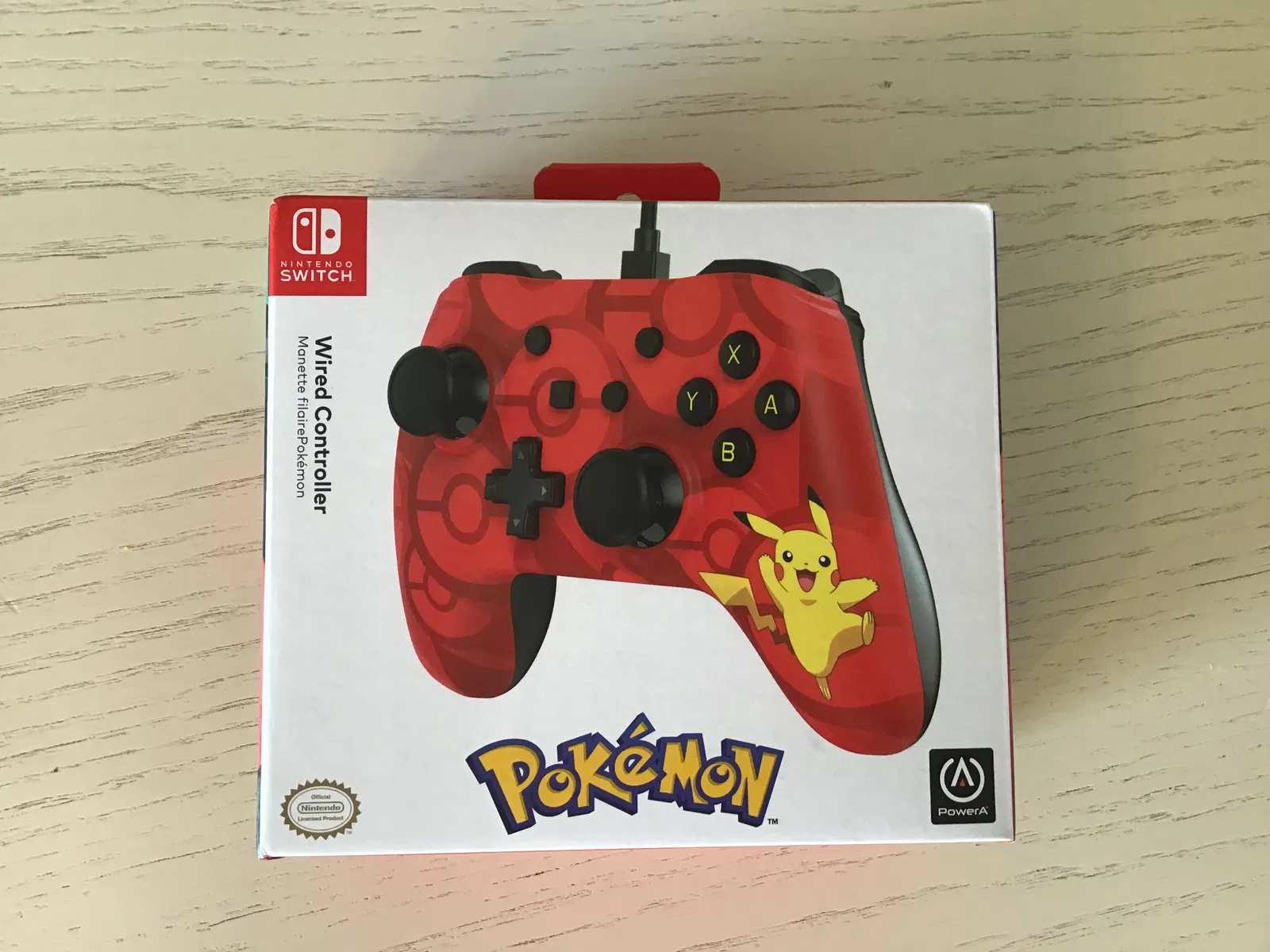 Power A Switch Pikachu Red Wired Controller
