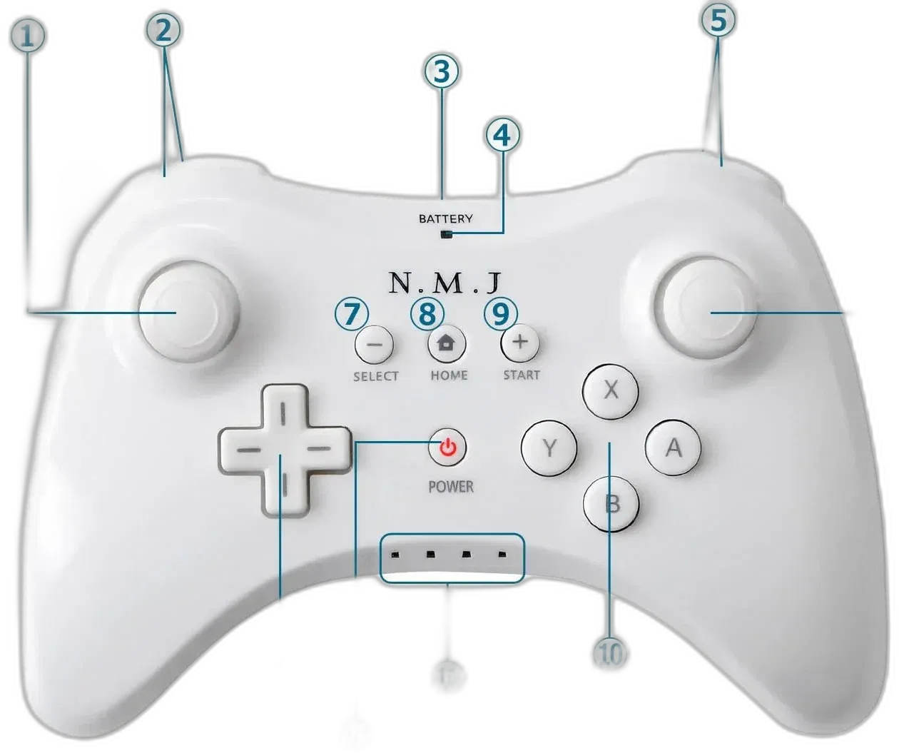 N.M.JAPAN Wii U PRO Controller