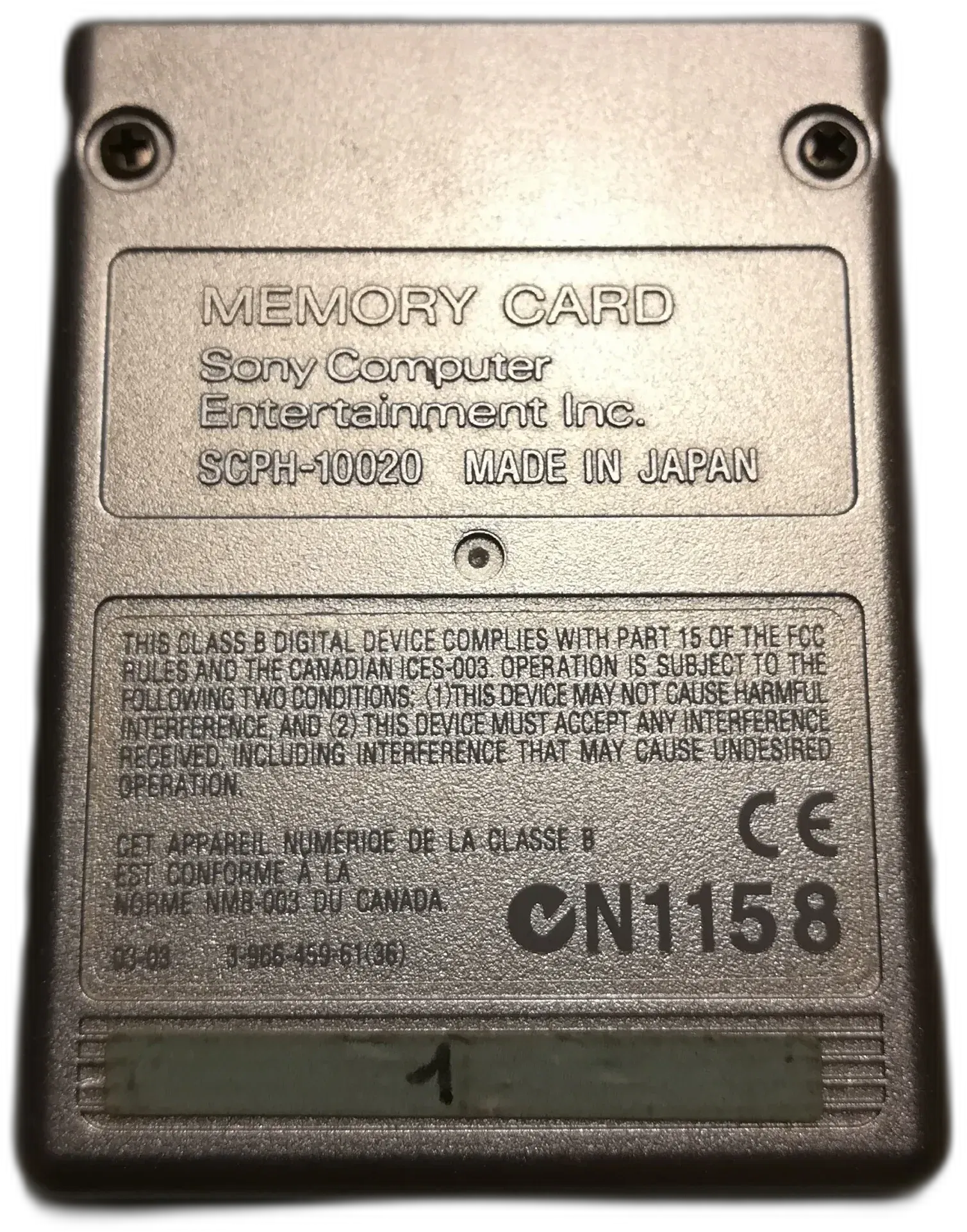 Sony PlayStation 2 8 MB Silver Memory Card