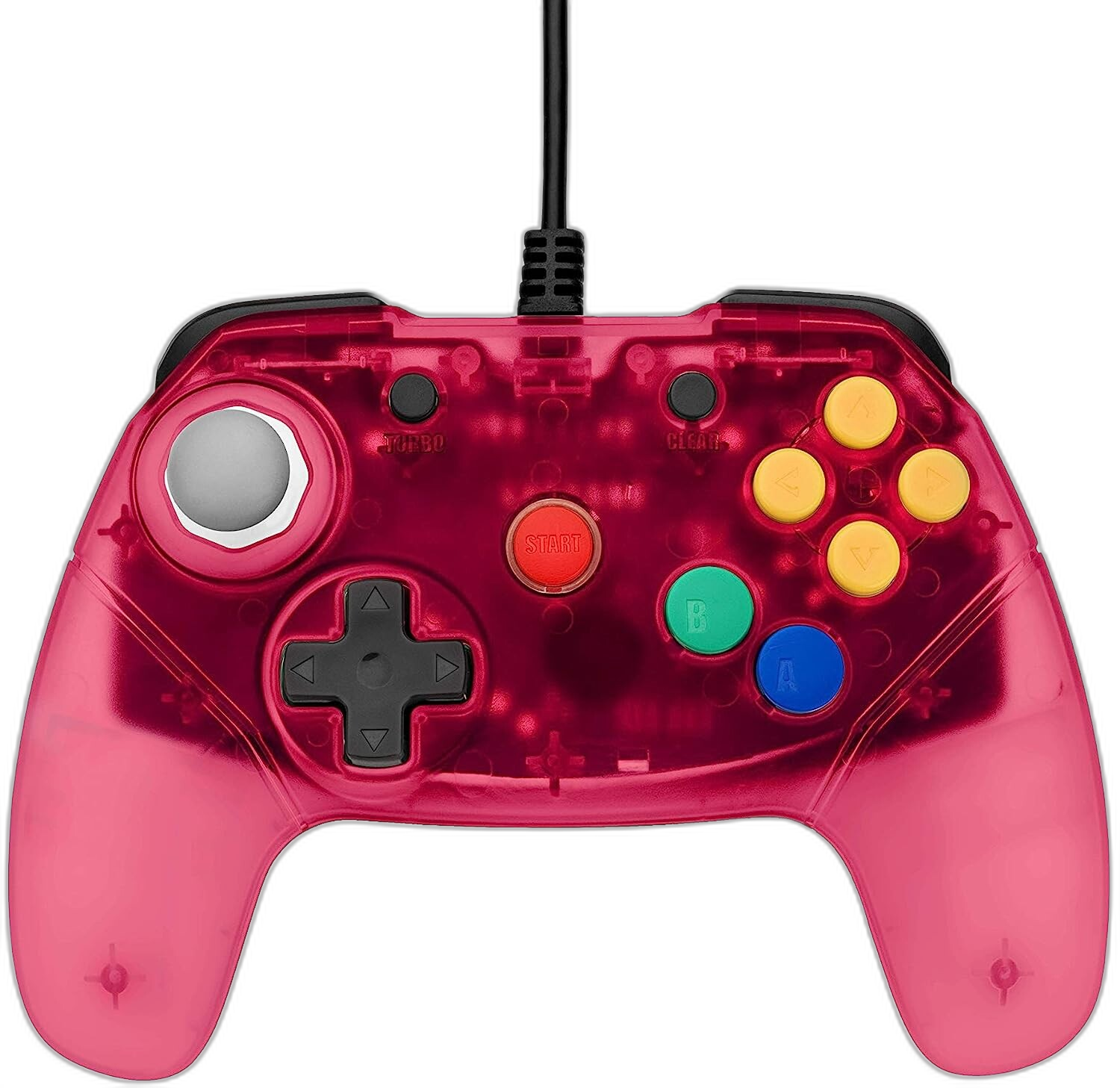 Retro Fighters Nintendo 64 Clear Red Controller