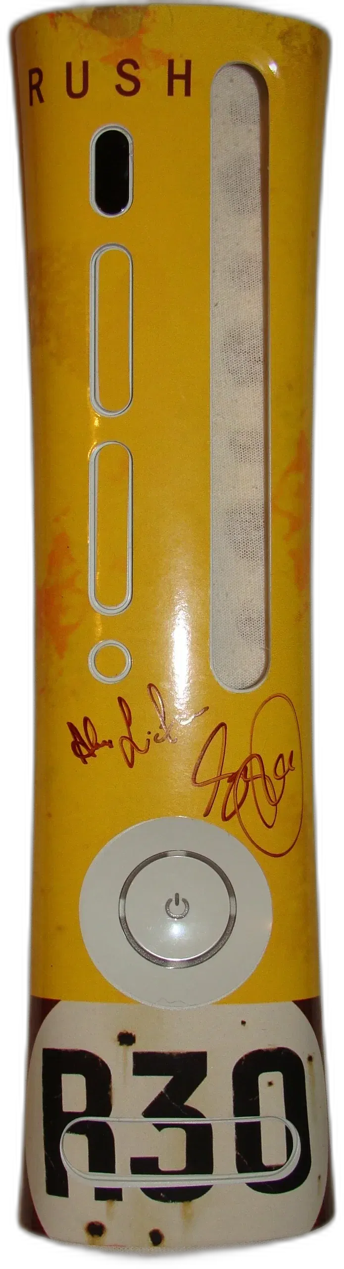 Microsoft Xbox 360 Rock Band Rush Signed Faceplate